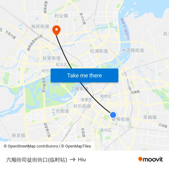 Liushun Street Situ Street Intersection (Temporary Stop) to Hiu map