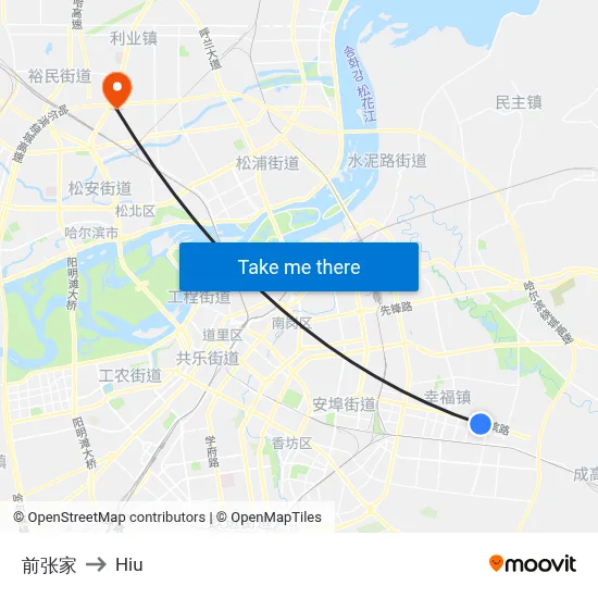 Qian Zhang Family to Hiu map