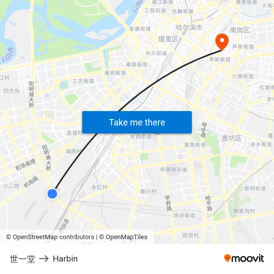 Seiichi-do to Harbin map