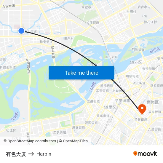 Colored Building to Harbin map