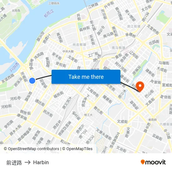 Jingjin Road to Harbin map