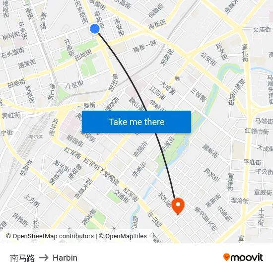 South Road to Harbin map
