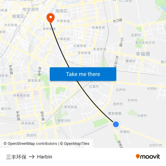 Sanfeng Environmental Protection to Harbin map