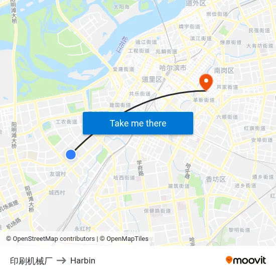 Printing Machinery Factory to Harbin map