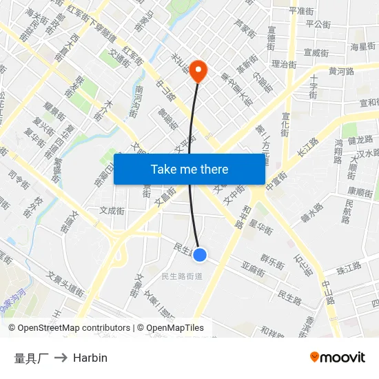 Measuring Tools Factory to Harbin map
