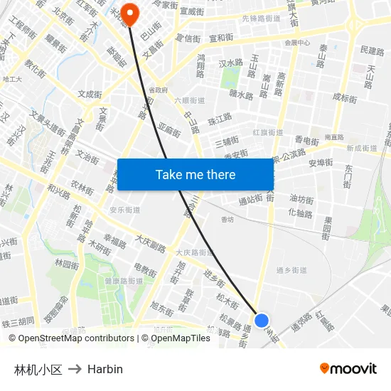Linji Complex to Harbin map