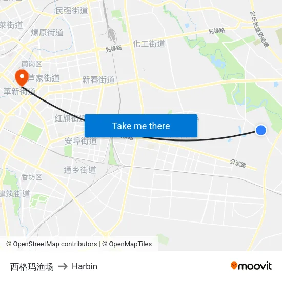 西格玛渔场 to Harbin map