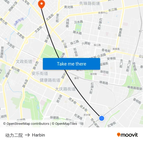 Power Institute 2 to Harbin map