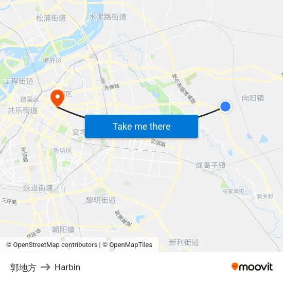 郭地方 to Harbin map