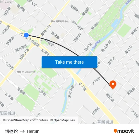 Museum to Harbin map
