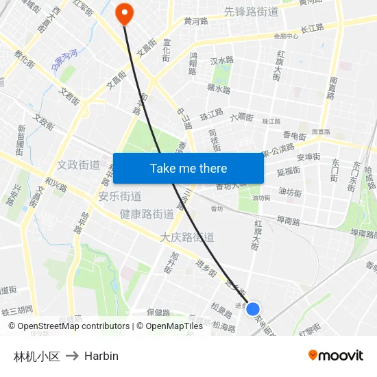 Linji Complex to Harbin map