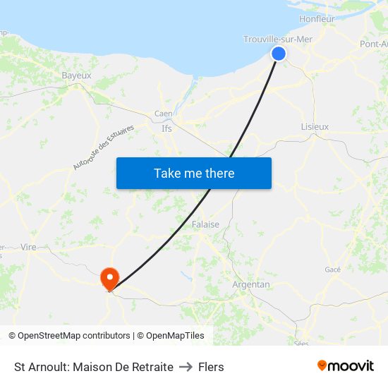 St Arnoult: Maison De Retraite to Flers map