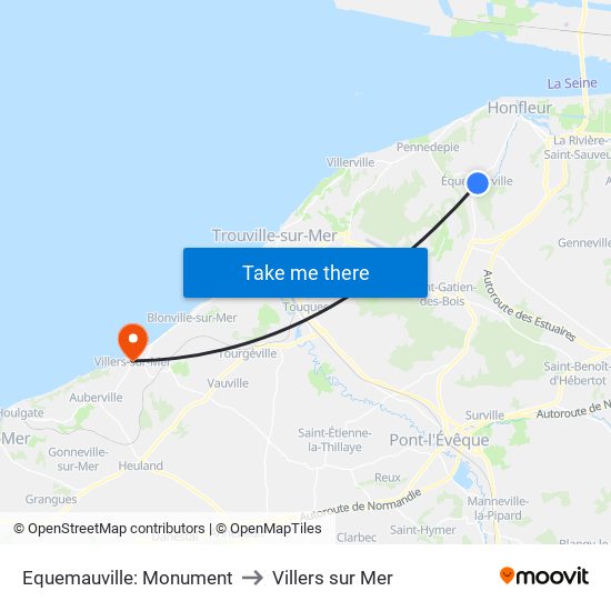 Equemauville: Monument to Villers sur Mer map