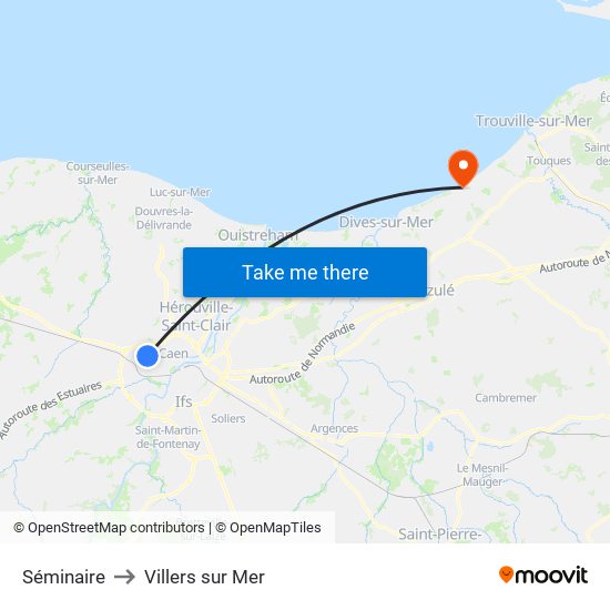 Séminaire to Villers sur Mer map