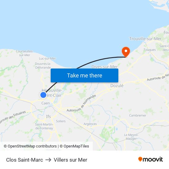 Clos Saint-Marc to Villers sur Mer map