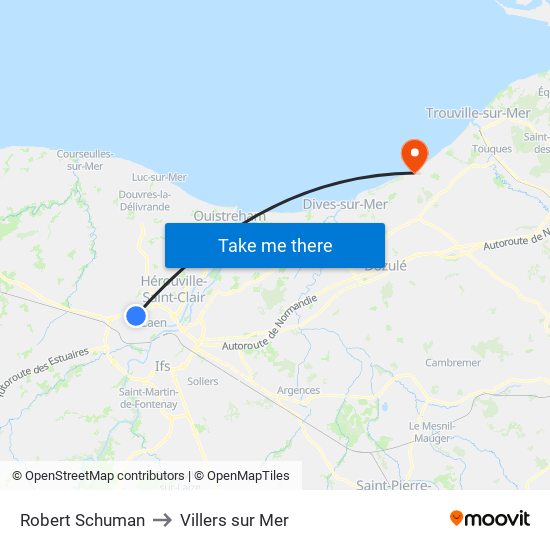 Robert Schuman to Villers sur Mer map