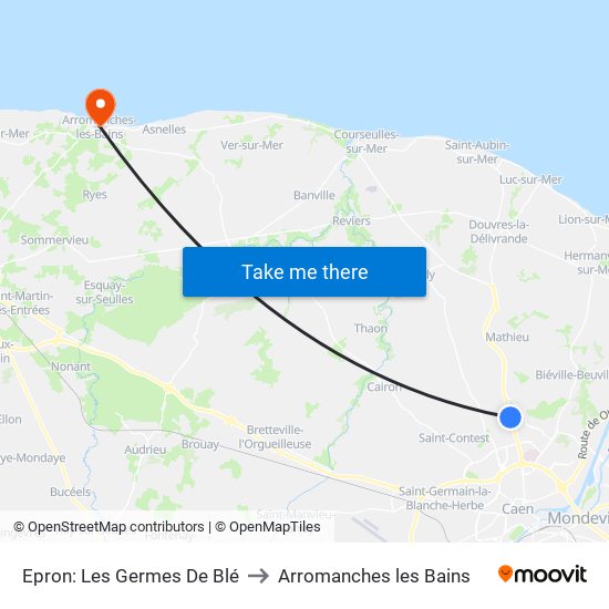 Epron: Les Germes De Blé to Arromanches les Bains map
