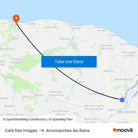 Café Des Images to Arromanches les Bains map