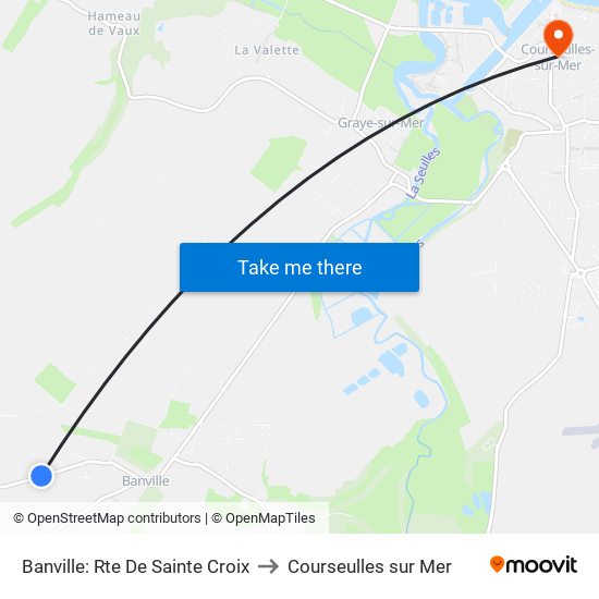 Banville: Rte De Sainte Croix to Courseulles sur Mer map
