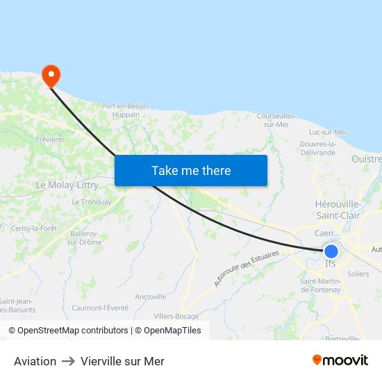 Aviation to Vierville sur Mer map