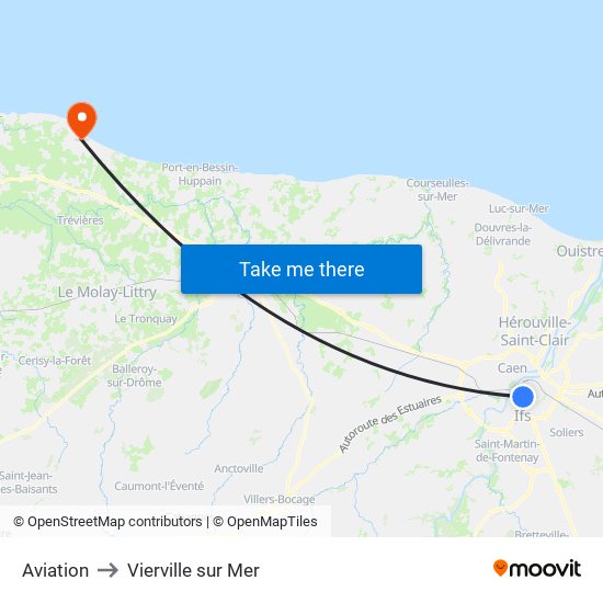 Aviation to Vierville sur Mer map