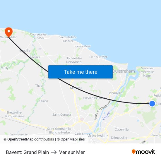 Bavent: Grand Plain to Ver sur Mer map