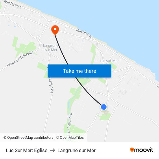 Luc Sur Mer: Église to Langrune sur Mer map