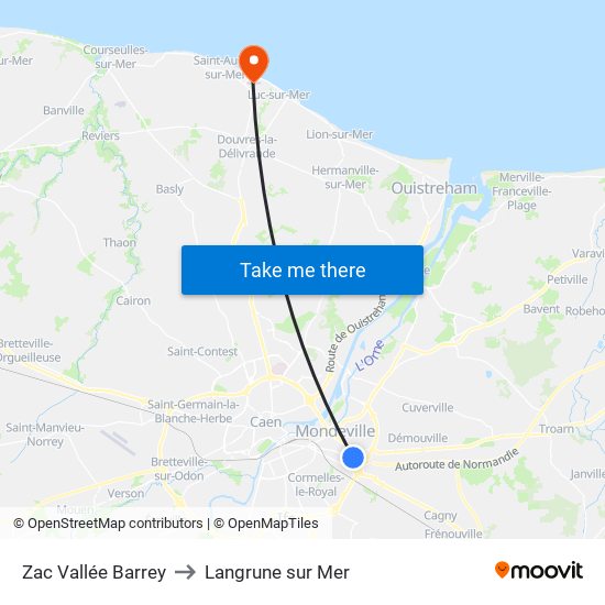 Zac Vallée Barrey to Langrune sur Mer map
