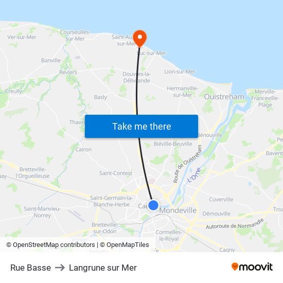 Rue Basse to Langrune sur Mer map