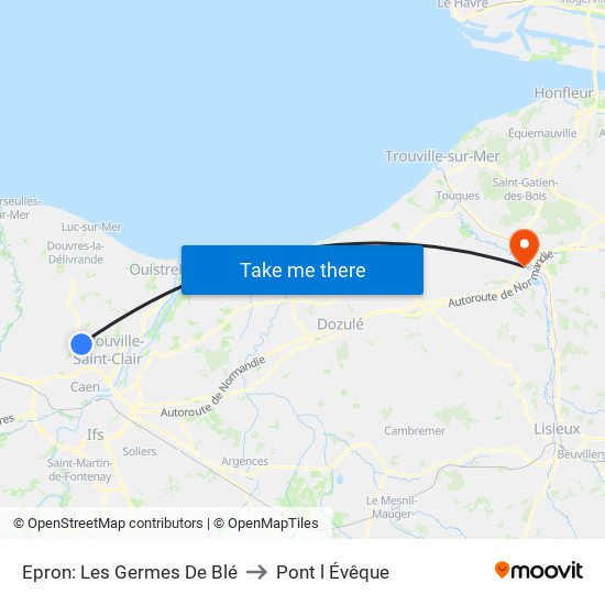 Epron: Les Germes De Blé to Pont l Évêque map