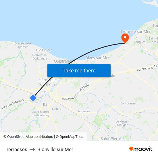 Terrasses to Blonville sur Mer map