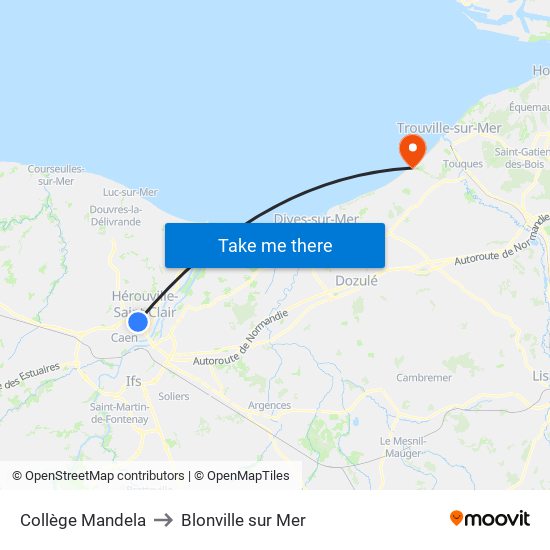 Collège Mandela to Blonville sur Mer map