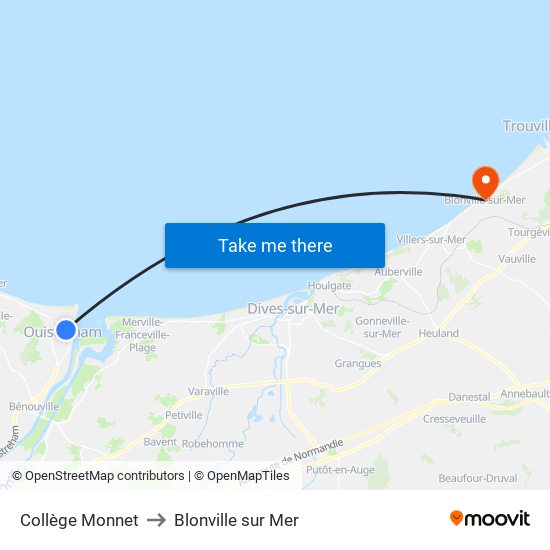 Collège Monnet to Blonville sur Mer map