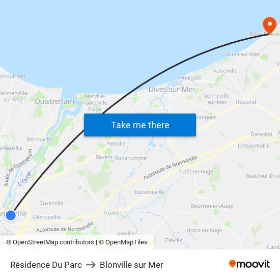 Résidence Du Parc to Blonville sur Mer map
