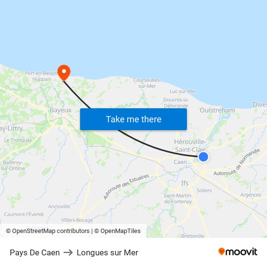 Pays De Caen to Longues sur Mer map