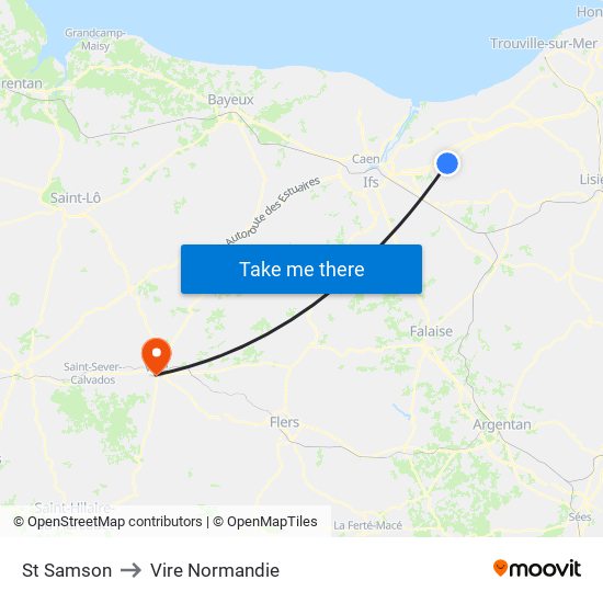 St Samson to Vire Normandie map