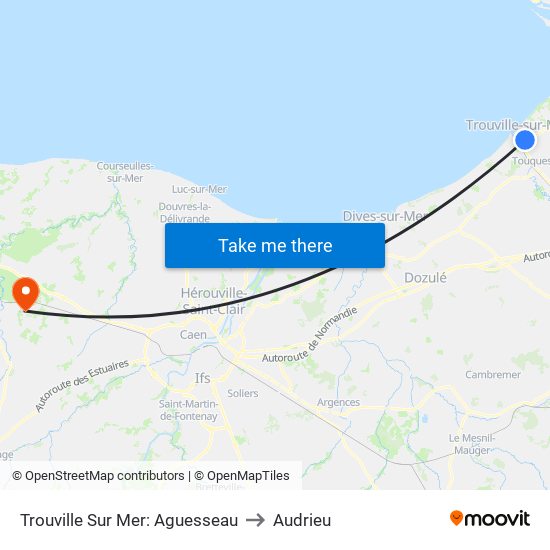 Trouville Sur Mer: Aguesseau to Audrieu map