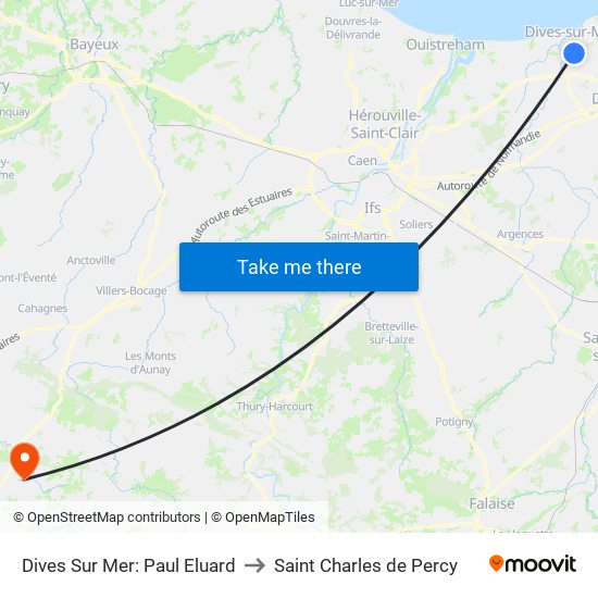 Dives Sur Mer: Paul Eluard to Saint Charles de Percy map