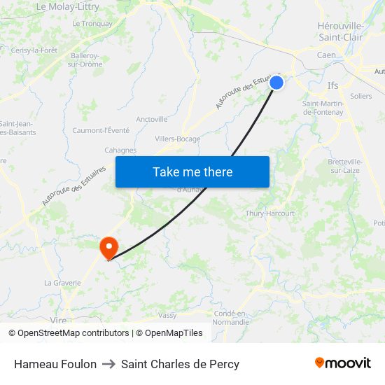 Hameau Foulon to Saint Charles de Percy map