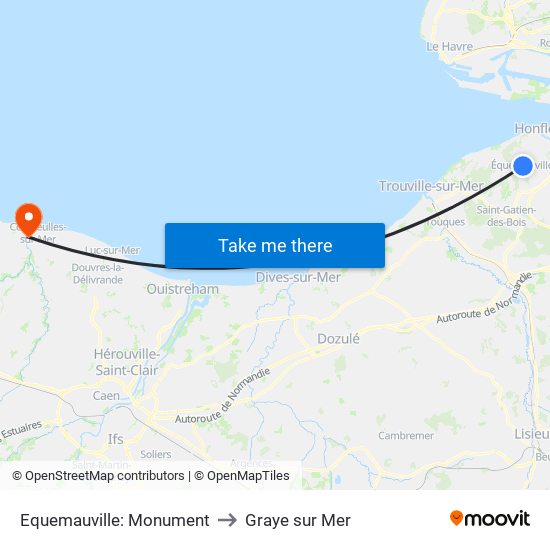 Equemauville: Monument to Graye sur Mer map