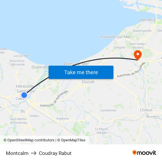 Montcalm to Coudray Rabut map