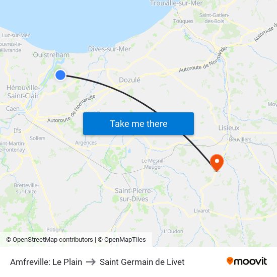 Amfreville: Le Plain to Saint Germain de Livet map