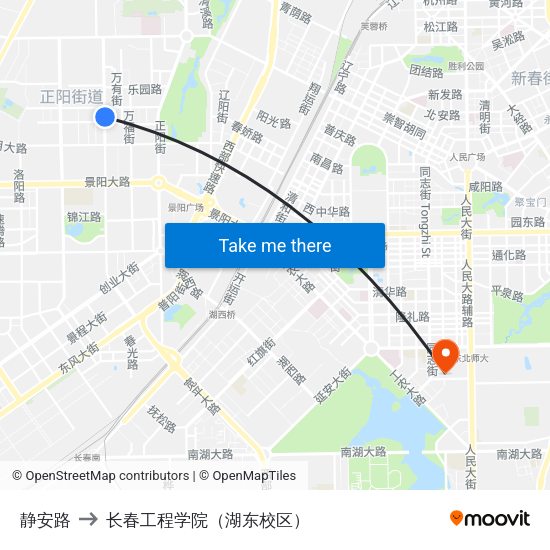 静安路 to 长春工程学院（湖东校区） map