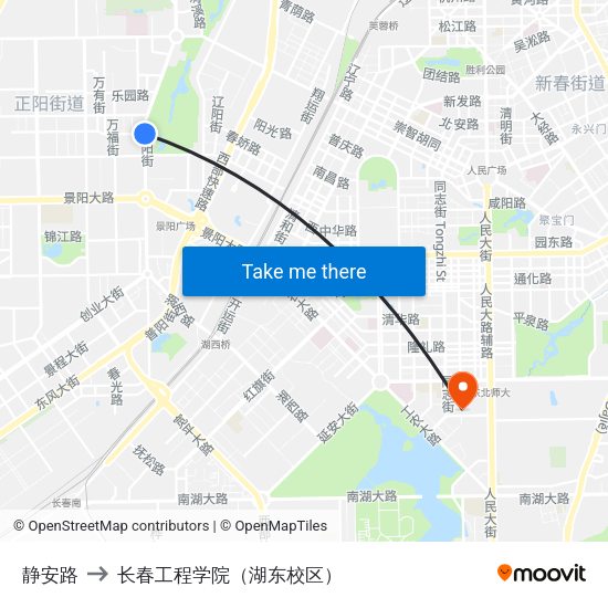 静安路 to 长春工程学院（湖东校区） map