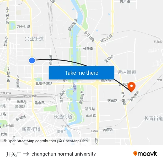 Switch Factory to Changchun Normal University map