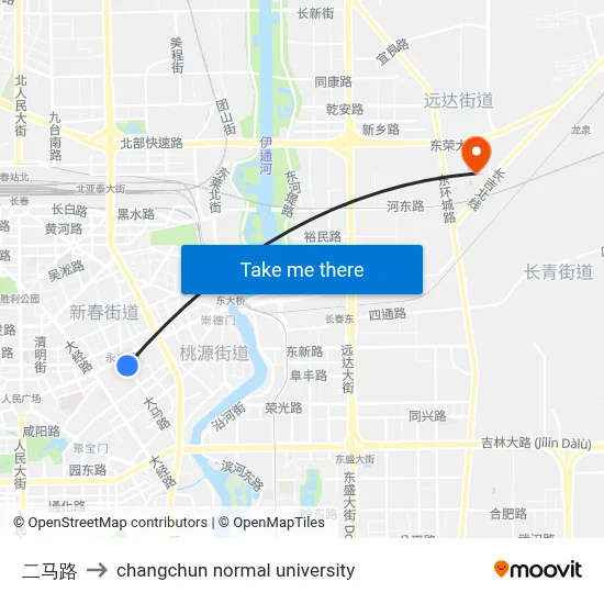 Second Road to Changchun Normal University map
