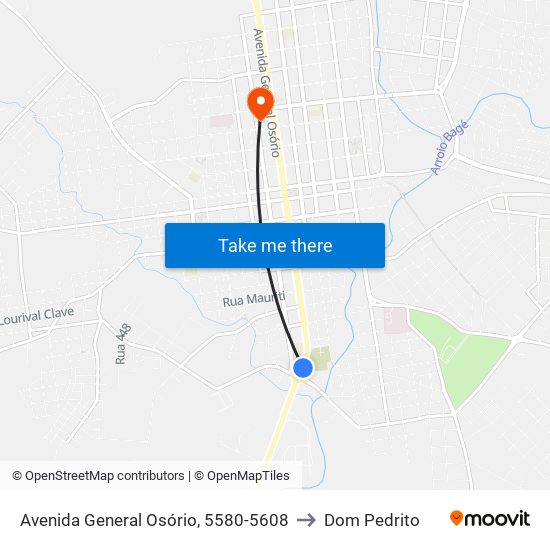 Avenida General Osório, 5580-5608 to Dom Pedrito map