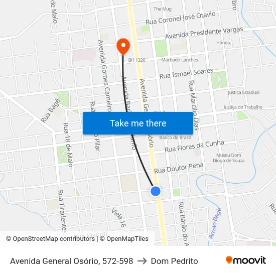Avenida General Osório, 572-598 to Dom Pedrito map