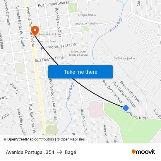 Avenida Portugal, 354 to Bagé map