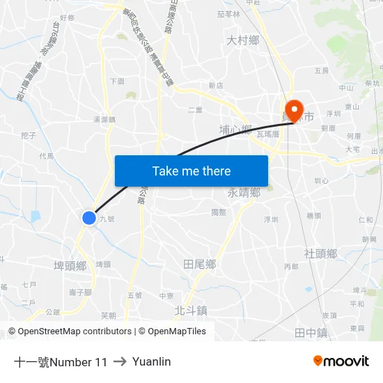 Number 11 to Yuanlin map